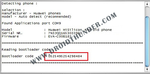 Free Huawei Bootloader Unlock Code Generator
